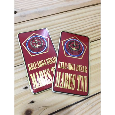 Jual Sticker Mabes Tni Stiker Tni Sticker Plat Mabes Tni Stiker