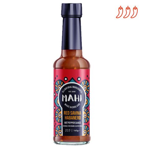 Mahi Red Savina Hot Pepper Sauce 165g English Corner Shop