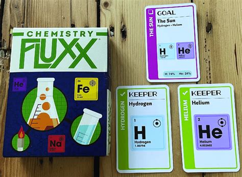 A Selection Of Cards From The Game Chemistry Fluxx 50 In This Setup