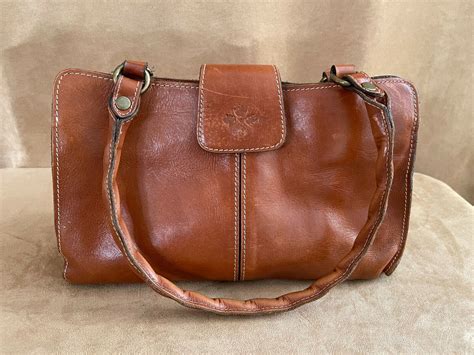 Patricia Nash Shoulder Bag Purse Brown Leather Vintag Gem