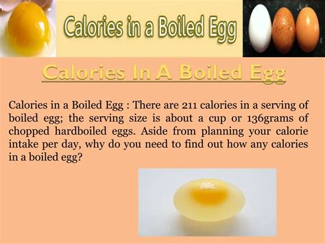 PPT - Calories In Hard Boiled Egg PowerPoint Presentation, free ...