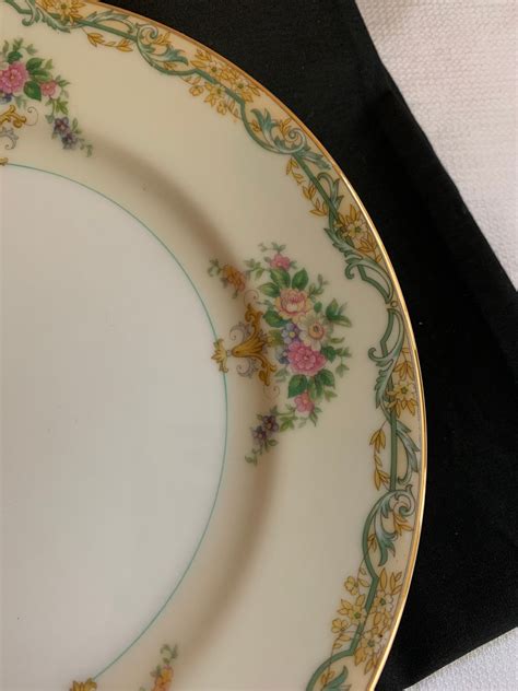 home living dining serving canton pattern gold rimmed china poppy