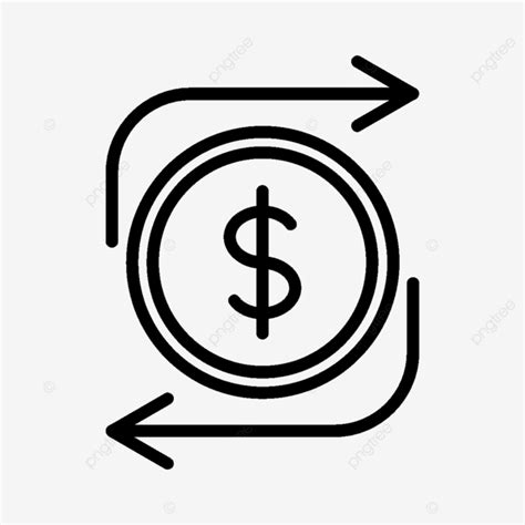 Exchange Line Icon Vector Data Transfer Change Png And Vector With