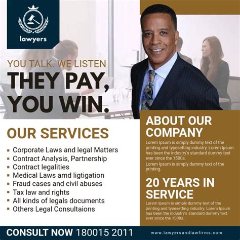 Law Professionals Instagram Advert Template Postermywall