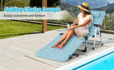 Amazon Gymax Folding Chaise Lounge Position Adjustable Patio