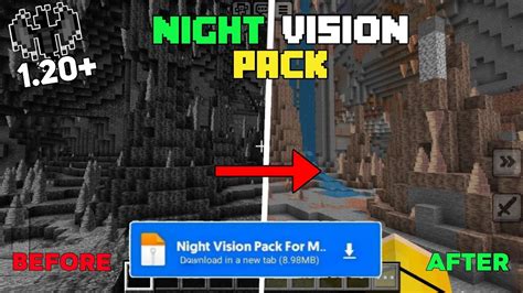 Night Vision Pack For Minecraft Pe Night Vision Texture Pack