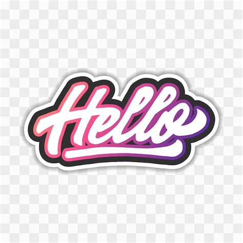 Premium Vector Hello Lettering Vector