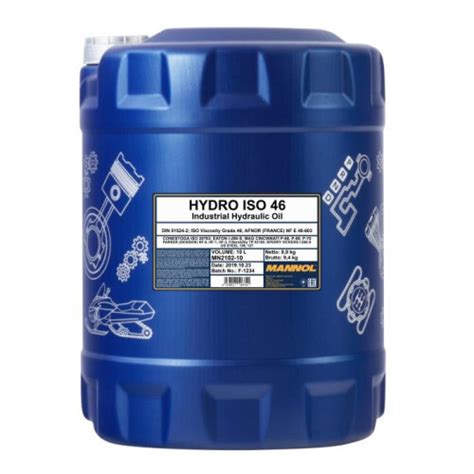 MANNOL Hydraulic Oil 46 Fluid HLP 46 High Grade ISO 46 DIN 51524 10