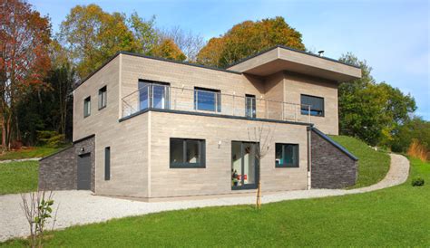 Maison bois contemporaine Contemporáneo Fachada Dijon de Myotte