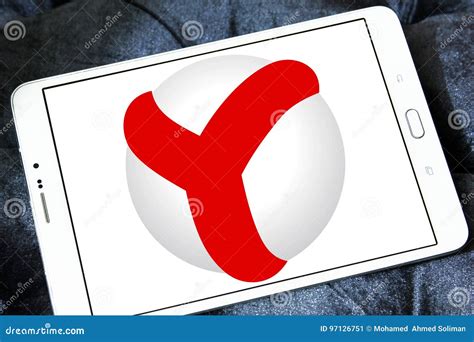 Yandex browser logo editorial photo. Image of network - 97126751