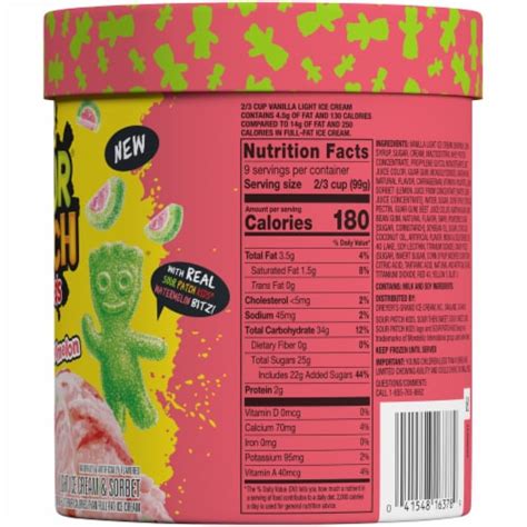 Sour Patch Kids Watermelon Light Ice Cream And Sorbet Tub 48 Oz Frys