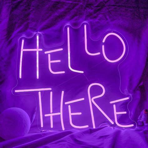 Hello There Hell Here Neon Sign Halloween Decor Lights Horror Decor