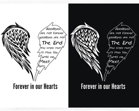 In Memory Angel Wings Svg Memorial Svg Wings Svg Angel Wings Etsy