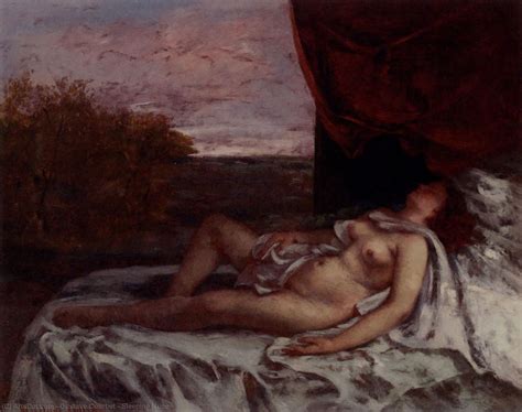 Art Reproductions Sleeping Nude By Gustave Courbet 1819 1877 France