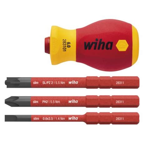 Wiha Screwdriver With Bit Holder Set Electric Slimvario V