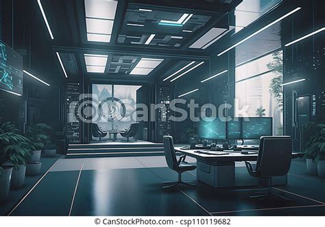 Futuristic Meeting Room Interior Conference Room Coworking Modern