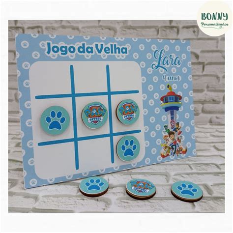 Jogo Da Velha Patrulha Canina Menino Lembrancinha De Anivers