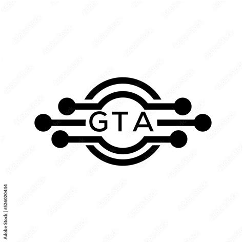 GTA letter logo. GTA best white background vector image. GTA Monogram ...