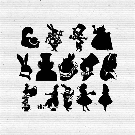 Alice In Wonderland Disney Silhouette Svg Cut File Digital Etsy