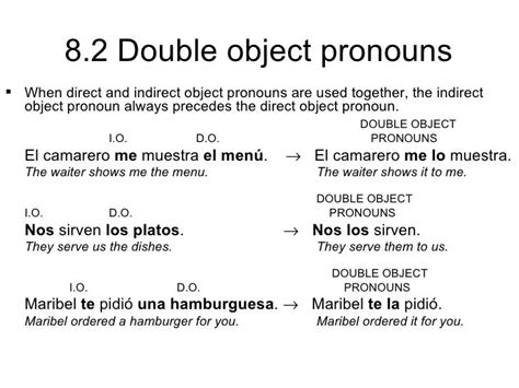 82 Double Object Pronouns