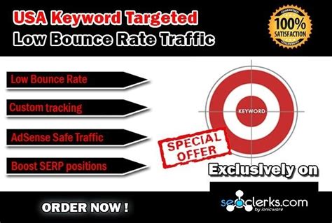 Drive 10000 USA Keyword Targeted Low Bounce Rate Traffic For 5 SEOClerks