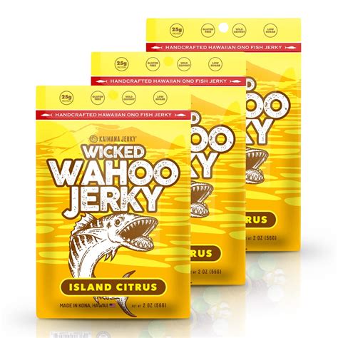 Island Citrus Wahoo Ono MMF7 Fish Jerky Zesty Umami Artisan Crafted