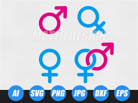 Gender Symbols Svg Icon Svg Symbol Svg Male Female Symbol Svg Cut Files Cricut Silhouettesvg