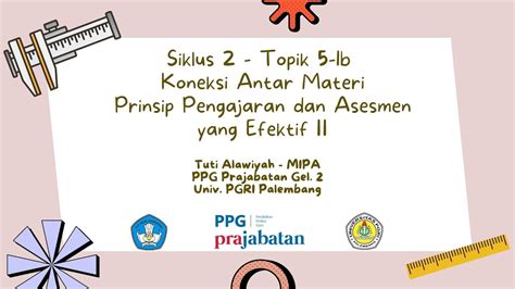 Siklus Topik Koneksi Antar Materi Infografis Prinsip