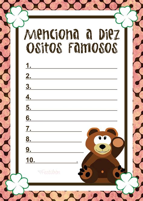 Juegos Para Baby Shower Para Imprimir E