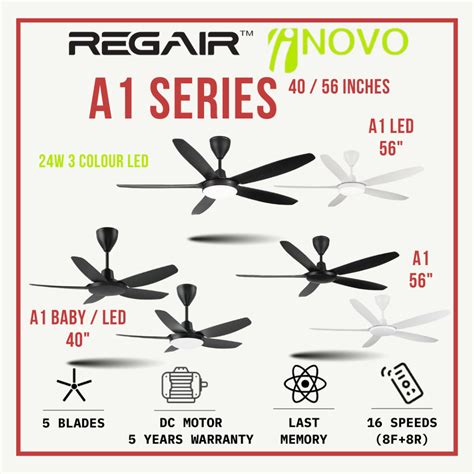 Regair Inovo A A Led A Baby Led Ceiling Fan Dc Motor