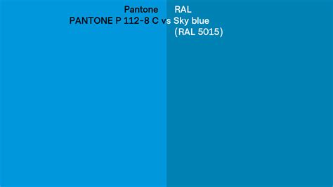 Pantone P 112 8 C Vs RAL Sky Blue RAL 5015 Side By Side Comparison