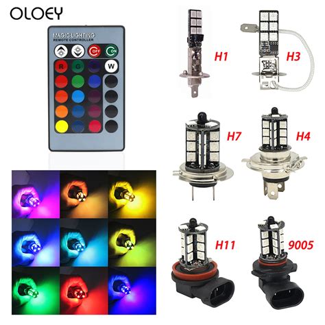 X H H H Led Smd Rgb Car Headlight Fog Grandado