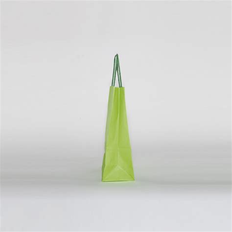 Bolsa De Papel Verde Pistacho Asa Retorcida Verde Claro Muy Bonita