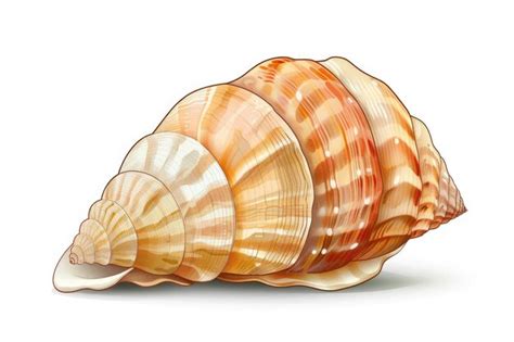 Premium Photo Realistic Conch Seashell On White Background