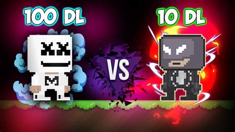 Growtopia 100 Dls Vs 10 Dls Set Challenge PRO SETS YouTube