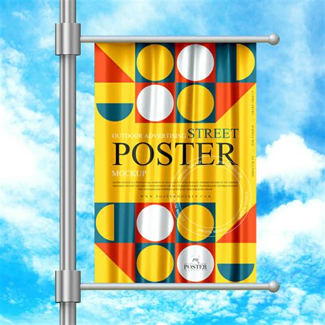 Outdoor Advertising Street Poster Mockup » CSS Author