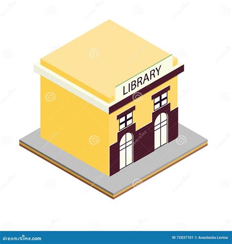 Library Building Isometric 3d Icon Cartoon Vector | CartoonDealer.com ...