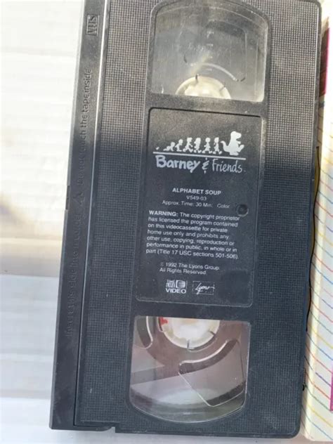 Barney And Friends Alphabet Soup Vhs Time Life Video Lyons Pbs £14 00 Picclick Uk