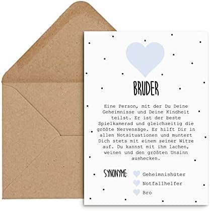 Nastami Postkarte DEFINITION Inkl Briefumschlag Bruder Amazon De