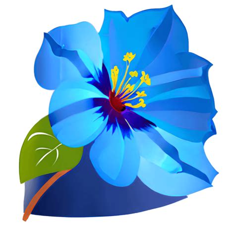 Beautiful Blue Hibiscus Flower Graphic · Creative Fabrica