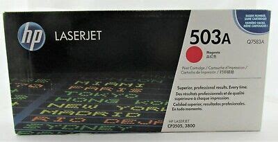 HP 503A Q7583A MAGENTA Toner Cartridge LaserJet CP3505 3800 OBSERVE