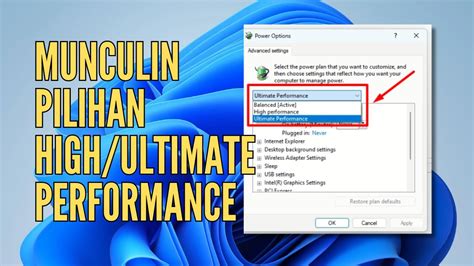 Cara Memunculkan Ultimate Performance Dan High Performance Di Windows