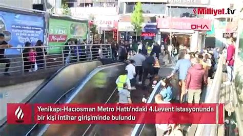 4 Levent metro istasyonunda intihar girişimi Dailymotion Video