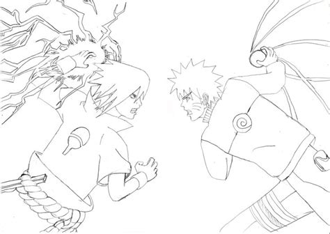 Naruto Shippuden Chidori Vs Rasengan Coloring Pages Naruto