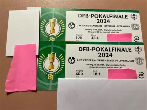 Dfb Pokal Finale Tickets 2024 2 Sitzplätze Nebeneinander Eur 400 00 Picclick De