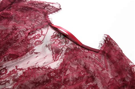 Sexy See Through Sleepwear Robe Two Pieces Set Lace Transparent Nude Babydoll Buy Lace