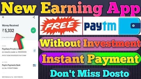 New Khatarnak Earning App Without Investment Free 1455rs Paytm Cash