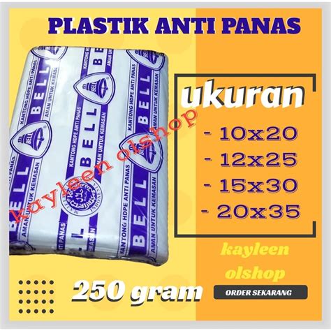 Jual Kantong Plastik Tahan Panas Uk 10x20 12x25 15x30 20x35 Plastik