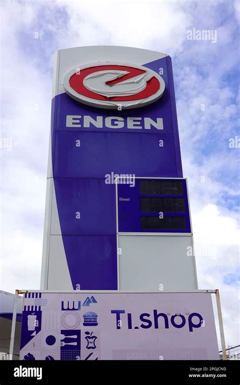 Engen Gas station, public ground, Mauritius Stock Photo - Alamy