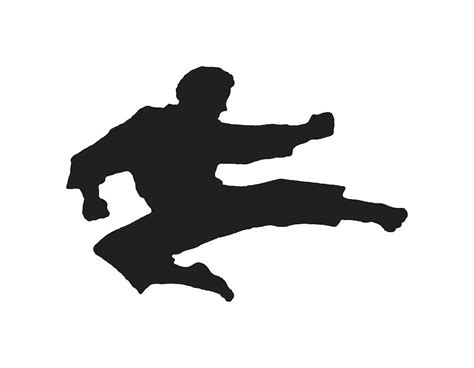 Karate Punch Silhouette